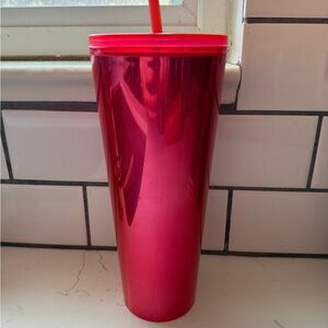 Red Starbucks Tumbler with Straw